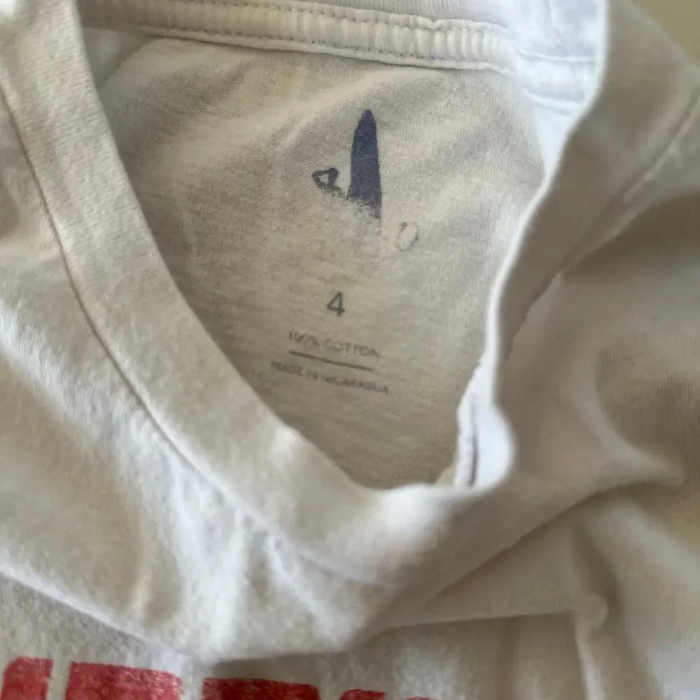 Johnnie O White Logo T-Shirt - Boy's Size 4